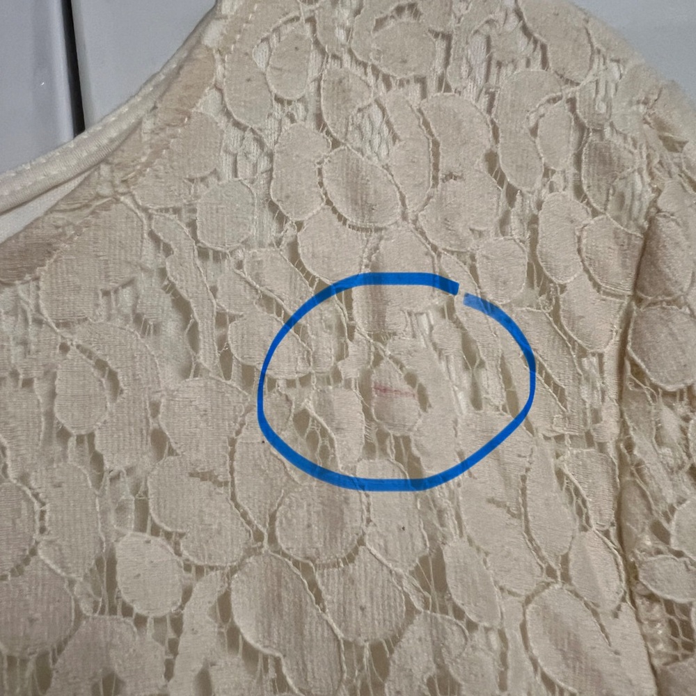 W118 by Walter Baker Cream Lace Shift Dress- Size Small - Picture 7 of 9